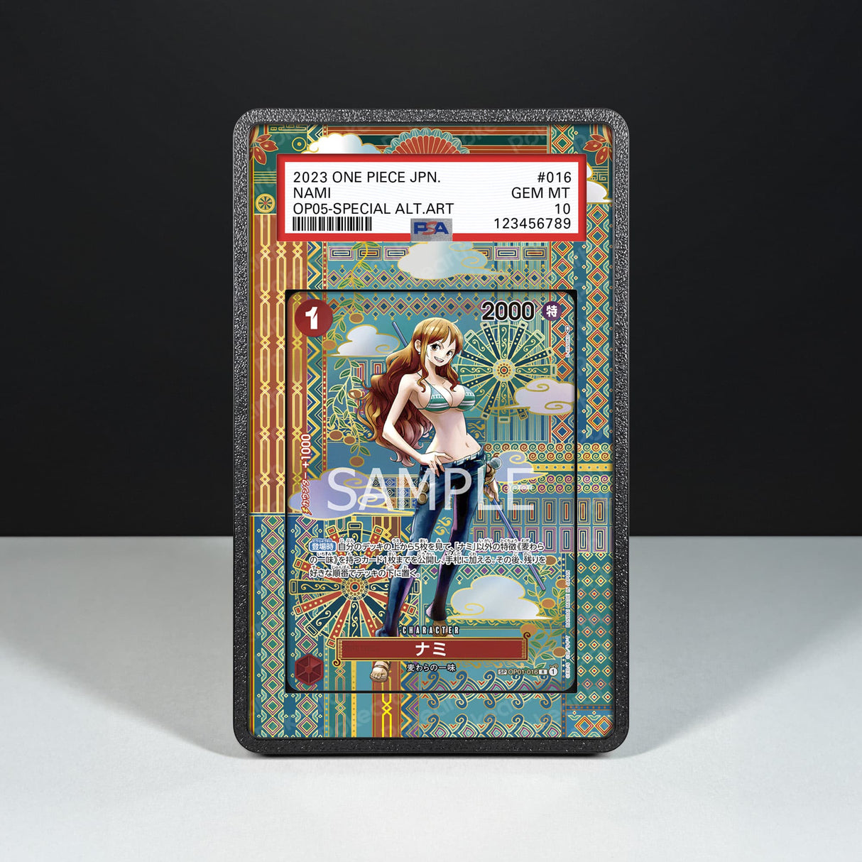 Nami OP01-016 - Graded Card Extended Artwork Display Case - Display Case Extended Artwork Pokearth