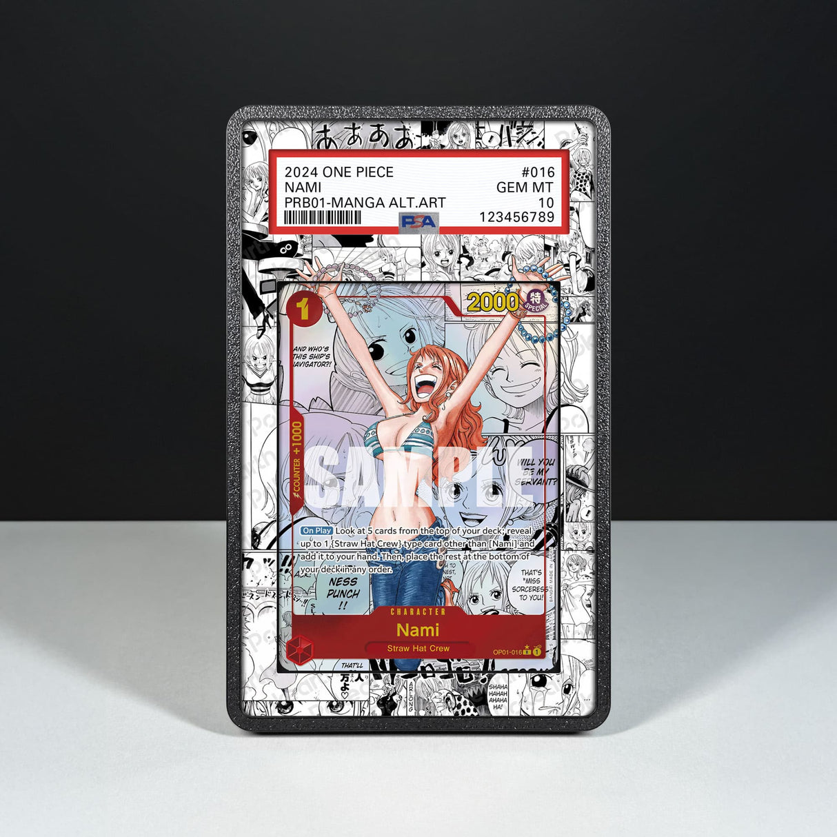 Nami OP01-016 Manga - Graded Card Extended Artwork Display Case - Display Case Extended Artwork Pokearth