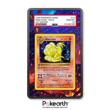 Ninetales 12/102 - Graded Card Extended Artwork Display Case - Display Case Extended Artwork Pokearth
