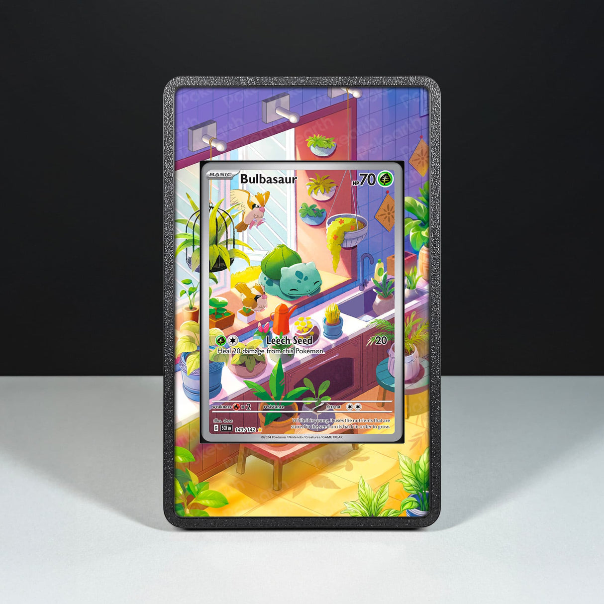 Bulbasaur 143/142 - Custodia con Artwork Esteso per Carte Pokémon - Display Case Extended Artwork Pokearth