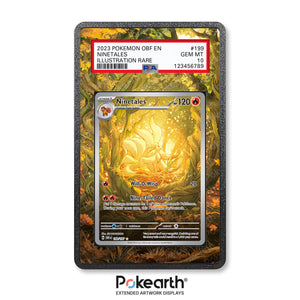 Ninetales 199/197- Graded Card Extended Artwork Display Case - Display Case Extended Artwork Pokearth