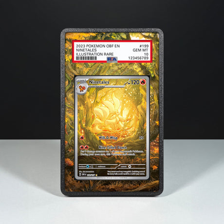 Ninetales 199/197- Graded Card Extended Artwork Display Case - Display Case Extended Artwork Pokearth