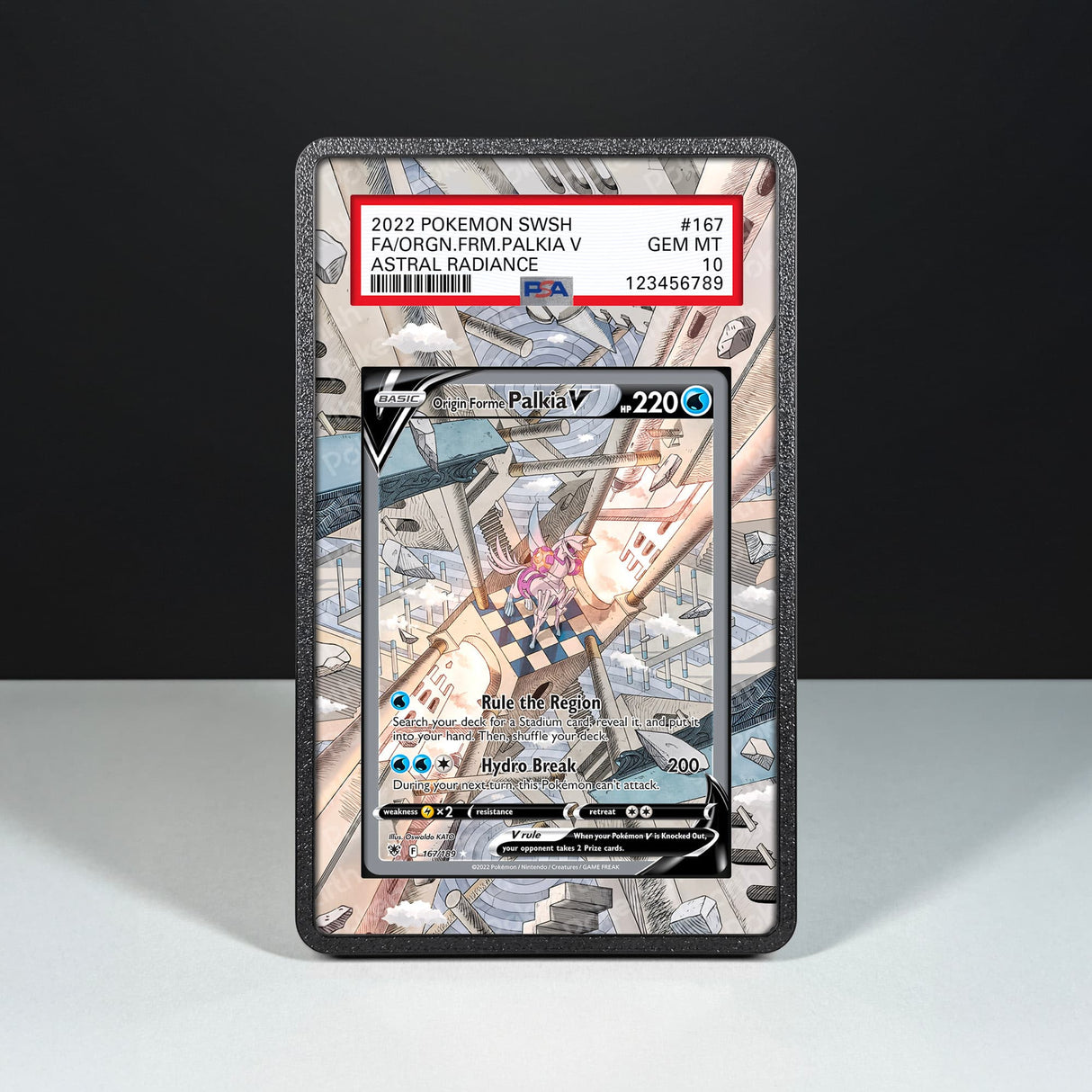 Palkia V 167/189 - Graded Card Extended Artwork Display Case - Display Case Extended Artwork Pokearth