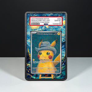 Pikachu with Grey Felt Hat SVP 085 - Graded Card Extended Artwork Display Case - Display Case Extended Artwork Pokearth