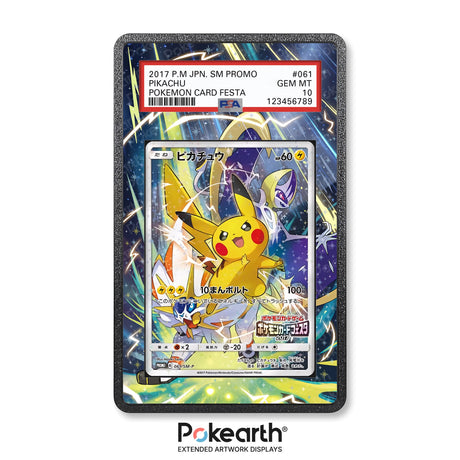 Pikachu 061/SM-P - Graded Card Extended Artwork Display Case - Display Case Extended Artwork Pokearth