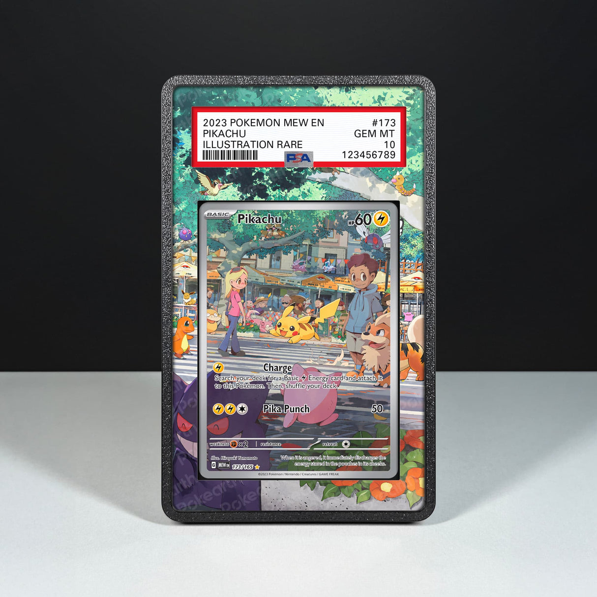 Pikachu 173/165 - Graded Card Extended Artwork Display Case - Display Case Extended Artwork Pokearth