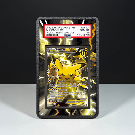 Pikachu XY124 - Graded Card Extended Artwork Display Case - Display Case Extended Artwork Pokearth