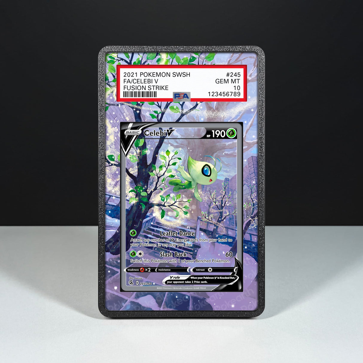 Celebi V 245/264 - Graded Card Extended Artwork Display Case - Display Case Extended Artwork Pokearth