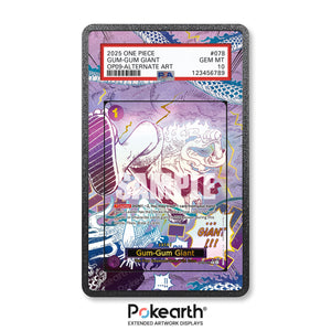 Gum-Gum Giant OP09-078 - Graded Card Extended Artwork Display Case - Display Case Extended Artwork Pokearth