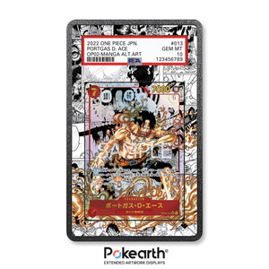Portgas D. Ace OP02-013 Manga - Graded Card Extended Artwork Display Case - Display Case Extended Artwork Pokearth