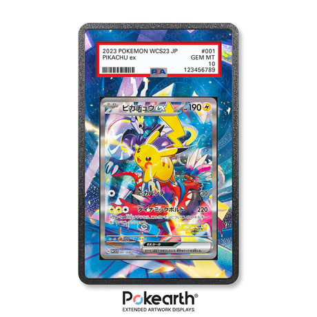 Pikachu WCS23 001/030 - Graded Card Extended Artwork Display Case - Display Case Extended Artwork Pokearth