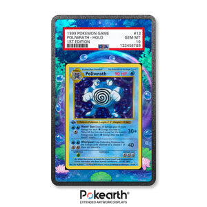 Poliwrath 13/102 - Graded Card Extended Artwork Display Case - Display Case Extended Artwork Pokearth