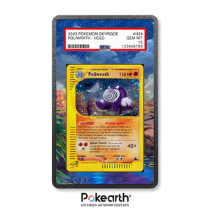 Poliwrath H24/H32 - Graded Card Extended Artwork Display Case - Display Case Extended Artwork Pokearth