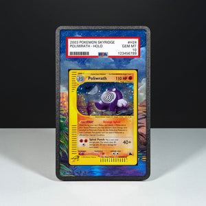 Poliwrath H24/H32 - Graded Card Extended Artwork Display Case - Display Case Extended Artwork Pokearth