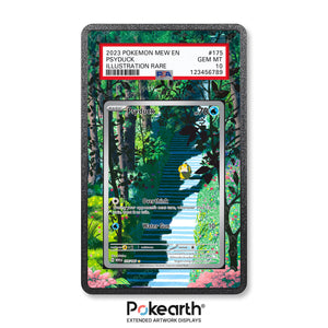 Psyduck 175/165 - Graded Card Extended Artwork Display Case - Display Case Extended Artwork Pokearth