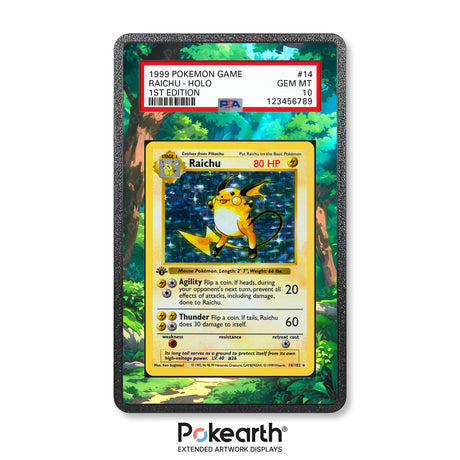 Raichu 14/102 - Graded Card Extended Artwork Display Case - Display Case Extended Artwork Pokearth