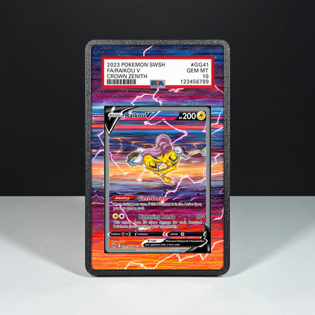 Raikou V GG41/GG70 - Graded Card Extended Artwork Display Case - Display Case Extended Artwork Pokearth