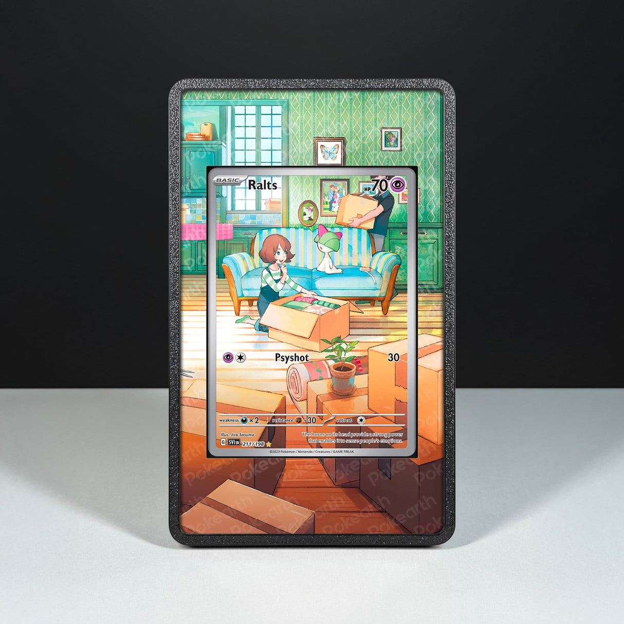 Ralts 211/198 - Custodia con Artwork Esteso per Carte Pokémon - Display Case Extended Artwork Pokearth