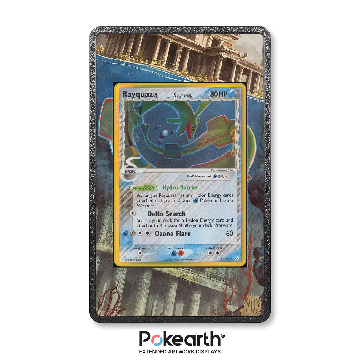 Rayquaza Delta Species 16/110 - Custodia con Artwork Esteso per Carte Pokémon - Display Case Extended Artwork Pokearth