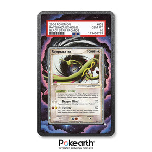 Rayquaza ex 039 - Graded Card Extended Artwork Display Case - Display Case Extended Artwork Pokearth