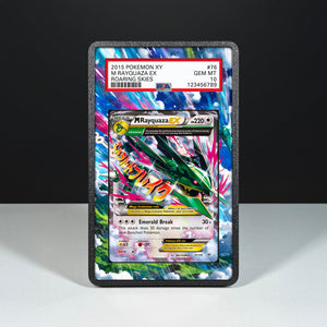 M Rayquaza EX 76/108 - Graded Card Extended Artwork Display Case - Display Case Extended Artwork Pokearth