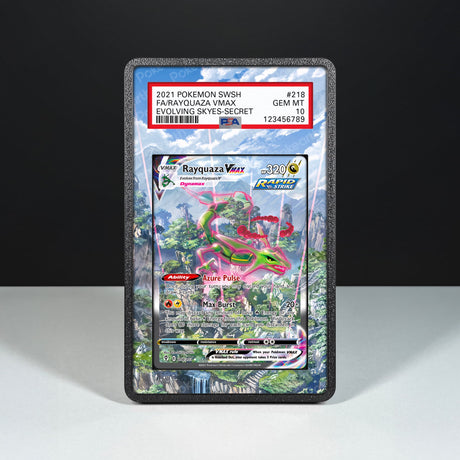 Rayquaza VMAX 218/203 - Graded Card Extended Artwork Display Case - Display Case Extended Artwork Pokearth