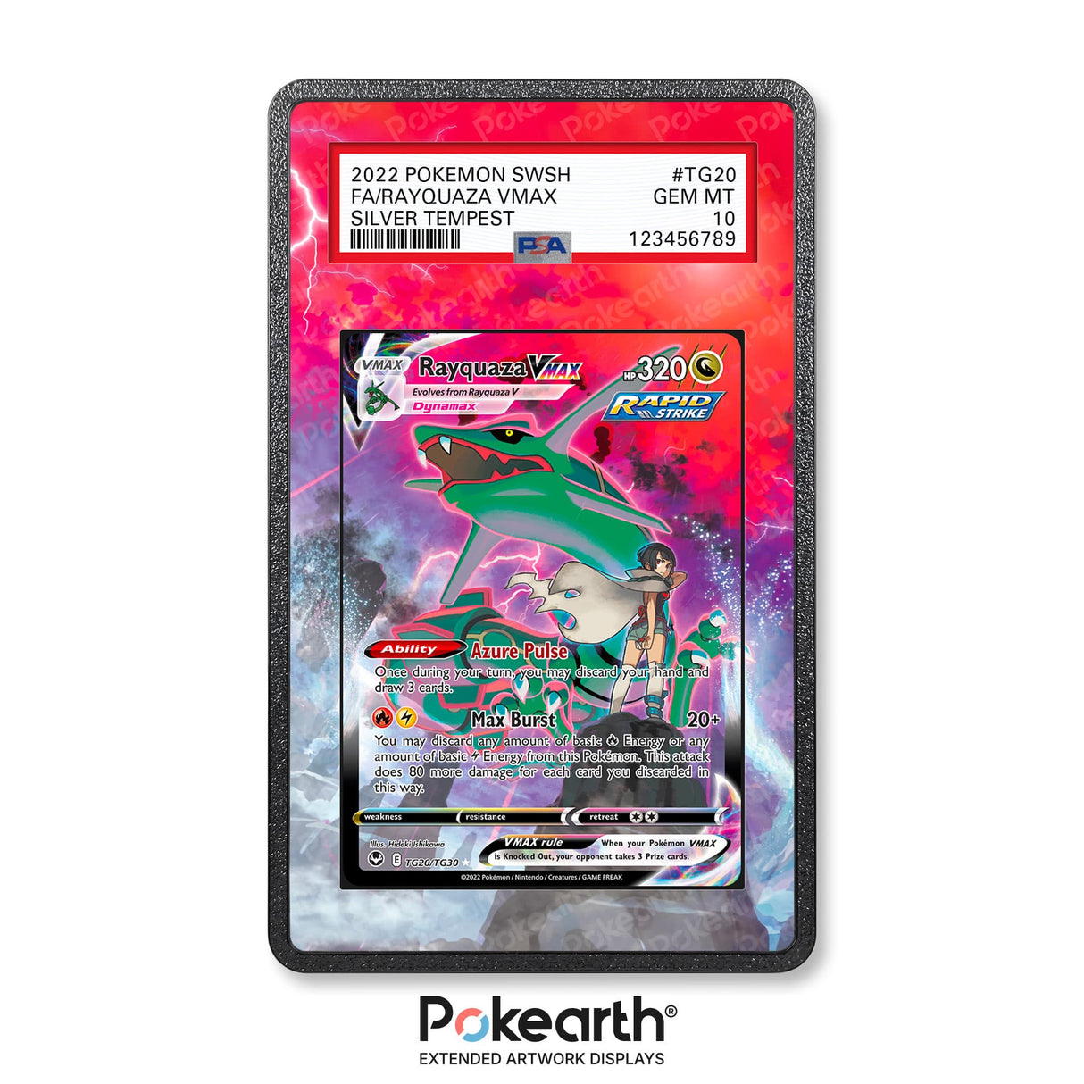 Rayquaza VMAX TG20/TG30 - Graded Card Extended Artwork Display Case - Display Case Extended Artwork Pokearth