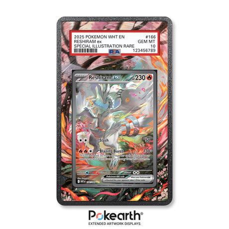 Reshiram ex 166/086 - Graded Card Extended Artwork Display Case - Display Case Extended Artwork Pokearth
