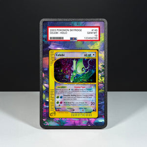 Celebi 145/144 - Custodia con Artwork Esteso per Carte Gradate - Display Case Extended Artwork Pokearth