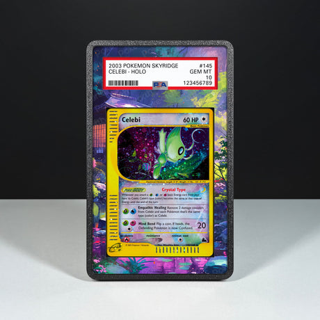Celebi 145/144 - Custodia con Artwork Esteso per Carte Gradate - Display Case Extended Artwork Pokearth