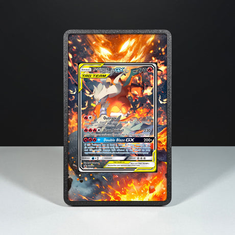 Reshiram & Charizard GX SM201 - Custodia con Artwork Esteso per Carte Pokémon - Display Case Extended Artwork Pokearth