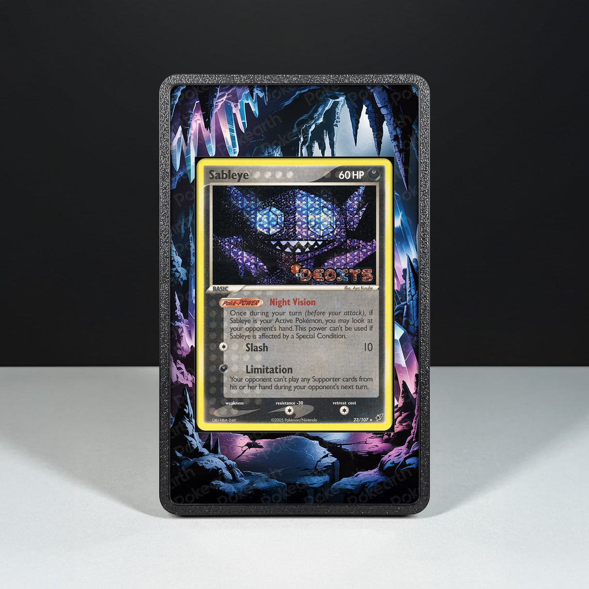 Sableye 23/107 - Custodia con Artwork Esteso per Carte Pokémon - Display Case Extended Artwork Pokearth