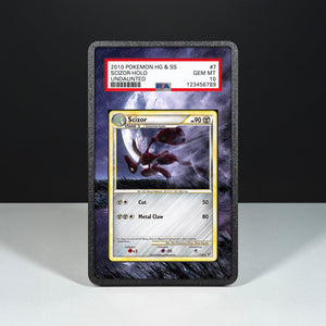 Scizor 7/90 - Graded Card Extended Artwork Display Case - Display Case Extended Artwork Pokearth