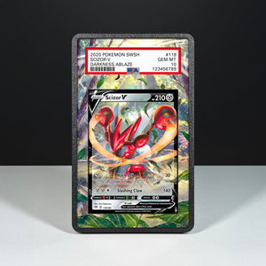 Scizor V 118/189 - Graded Card Extended Artwork Display Case - Display Case Extended Artwork Pokearth