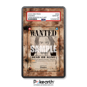 Shanks OP09-004 Wanted - Graded Card Extended Artwork Display Case - Display Case Extended Artwork Pokearth