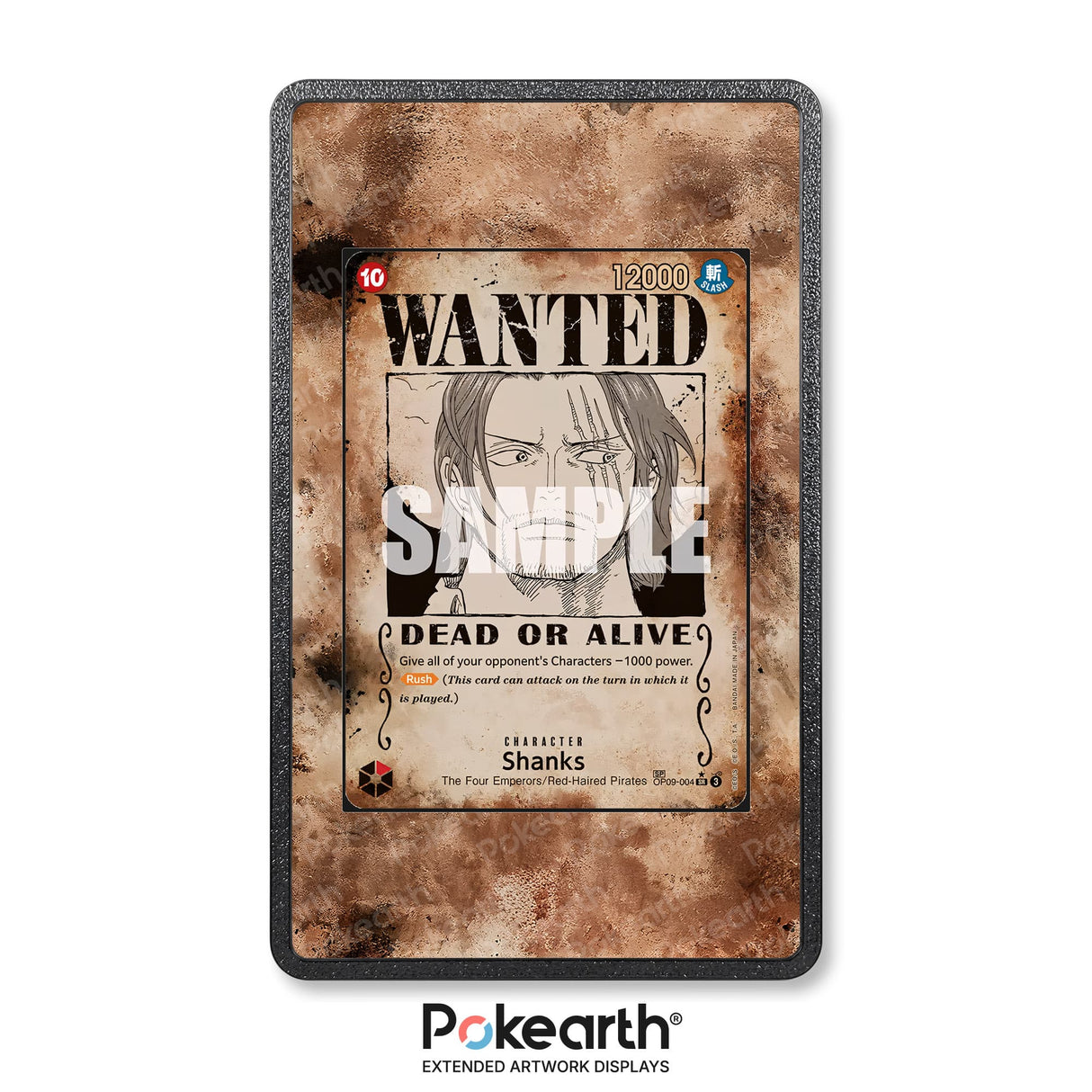 Shanks OP09-004 Wanted - Custodia con Artwork Esteso per Carte One Piece - Display Case Extended Artwork Pokearth
