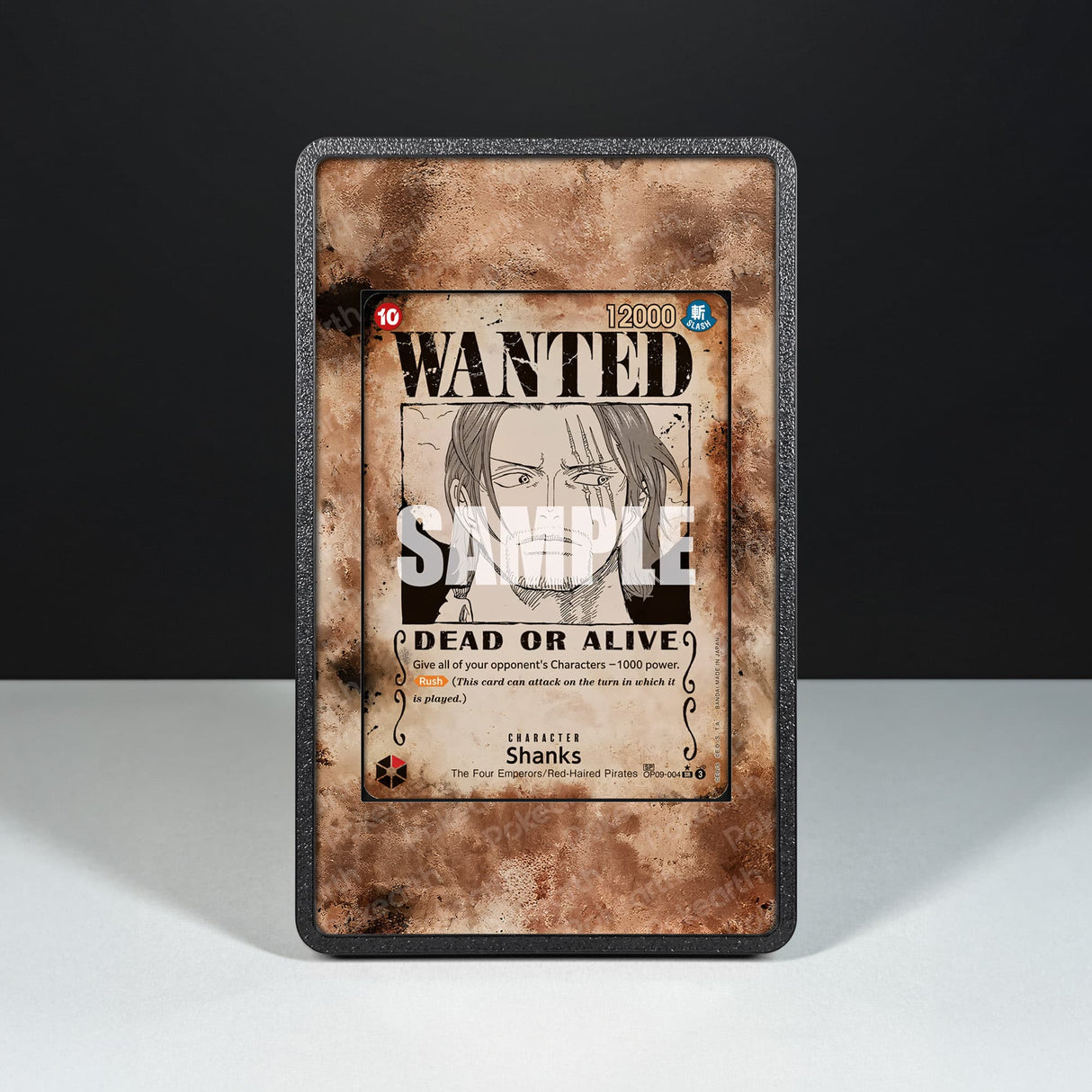 Shanks OP09-004 Wanted - Custodia con Artwork Esteso per Carte One Piece - Display Case Extended Artwork Pokearth