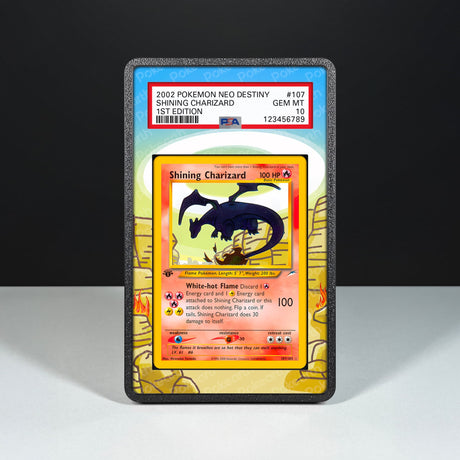 Shining Charizard 107/105 - Graded Card Extended Artwork Display Case - Display Case Extended Artwork Pokearth