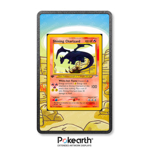 Shining Charizard 107/105 - Custodia con Artwork Esteso per Carte Pokémon - Display Case Extended Artwork Pokearth