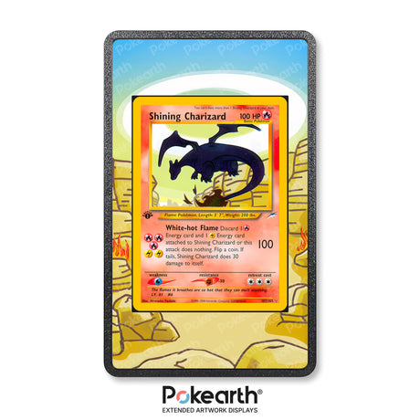 Shining Charizard 107/105 - Custodia con Artwork Esteso per Carte Pokémon - Display Case Extended Artwork Pokearth