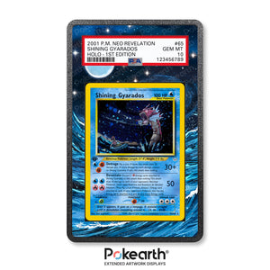 Shining Gyarados 65/64 - Graded Card Extended Artwork Display Case - Display Case Extended Artwork Pokearth