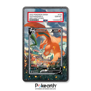 Charizard V 154/172 - Graded Card Extended Artwork Display Case - Display Case Extended Artwork Pokearth