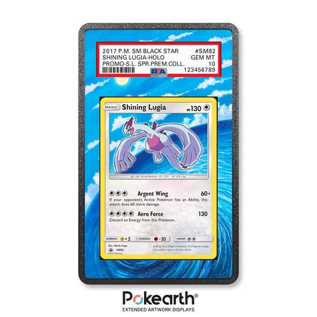 Shining Lugia SM82 - Graded Card Extended Artwork Display Case - Display Case Extended Artwork Pokearth