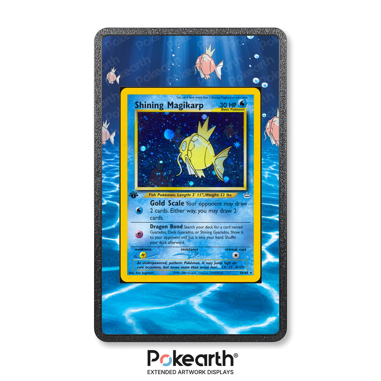 Shining Magikarp 66/64 - Custodia con Artwork Esteso per Carte Pokémon - Display Case Extended Artwork Pokearth