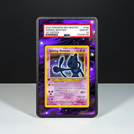 Shining Mewtwo 109/105 - Graded Card Extended Artwork Display Case - Display Case Extended Artwork Pokearth