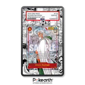 Silvers Rayleigh OP08-118 Manga - Graded Card Extended Artwork Display Case - Display Case Extended Artwork Pokearth