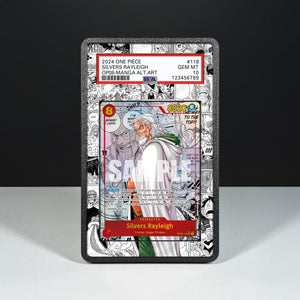 Silvers Rayleigh OP08-118 Manga - Graded Card Extended Artwork Display Case - Display Case Extended Artwork Pokearth