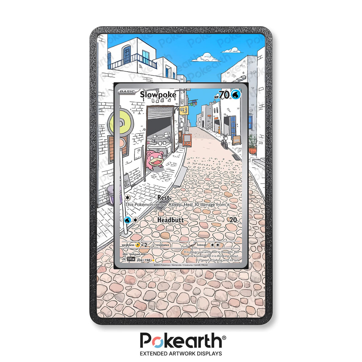 Slowpoke 204/198 - Custodia con Artwork Esteso per Carte Pokémon - Display Case Extended Artwork Pokearth