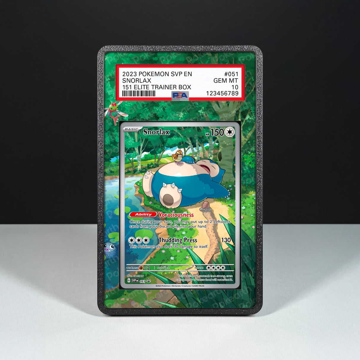 Snorlax SVP 051 - Graded Card Extended Artwork Display Case - Display Case Extended Artwork Pokearth