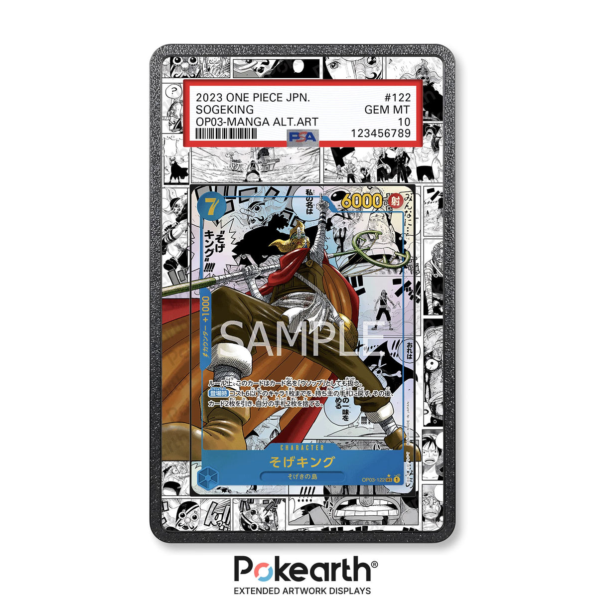 Sogeking OP03-122 Manga - Graded Card Extended Artwork Display Case - Display Case Extended Artwork Pokearth